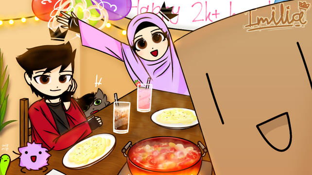 2k subs(hearts) celebration